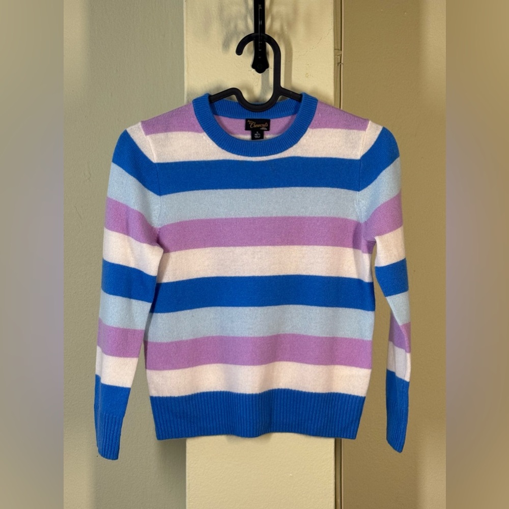Crewcuts Kids' cashmere crewneck sweater in stripe 100% cashmere S (6/7)